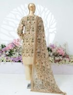 Printed PP lawn embroidered stitched 3 piece A - Image 2