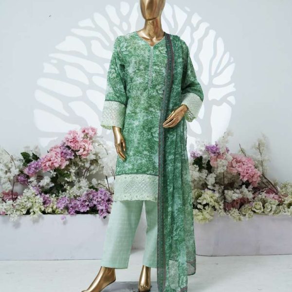 Printed PP lawn stitched 3 piece A