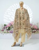 Printed PP lawn embroidered stitched 3 piece A