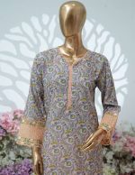 Printed PP lawn embroidered stitched 3 piece B - Image 2