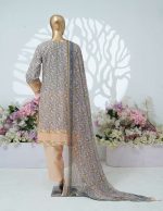 Printed PP lawn embroidered stitched 3 piece B - Image 4