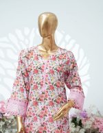 Printed PP lawn embroidered stitched 3 piece F - Image 3