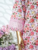 Printed PP lawn embroidered stitched 3 piece F - Image 5