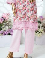 Printed PP lawn embroidered stitched 3 piece F - Image 2