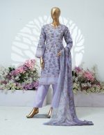 Printed PP lawn embroidered stitched 3 piece E