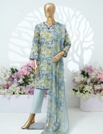 Printed PP lawn embroidered stitched 3 piece D