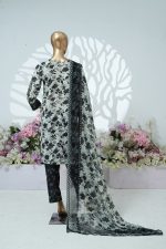 Printed PP lawn Embroidered stitched 3 piece C - Image 5