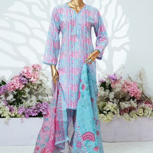 Printed PP lawn stitched 3 piece - D