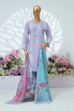 Printed PP lawn stitched 3 piece - D - Image 3